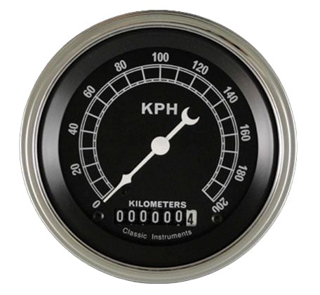 Classic Instruments Traditional 3-3/8" Speedometer Gauge - TR59SLF