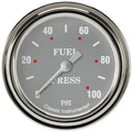 Classic Instruments Silver Gray 2-5/8" Fuel Pressure Gauge (100 PSI) - SG346SLF