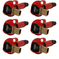 MSD Ignition Coil - Ford EcoBoost - 3.5L V6 - 3-Pin Connector - Red - 6-Pack - 82576