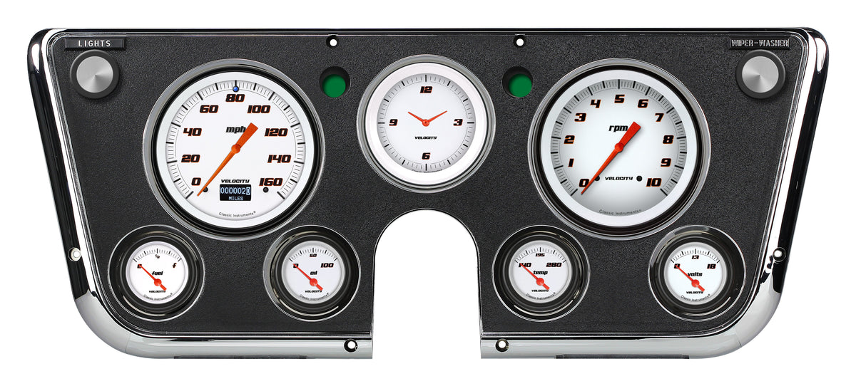 Classic Instruments Velocity White 1967-72 Chevy Truck - CT67DVSW