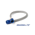 NOS Stainless Steel Braided Hose -4AN 6-foot Blue - 15260NOS