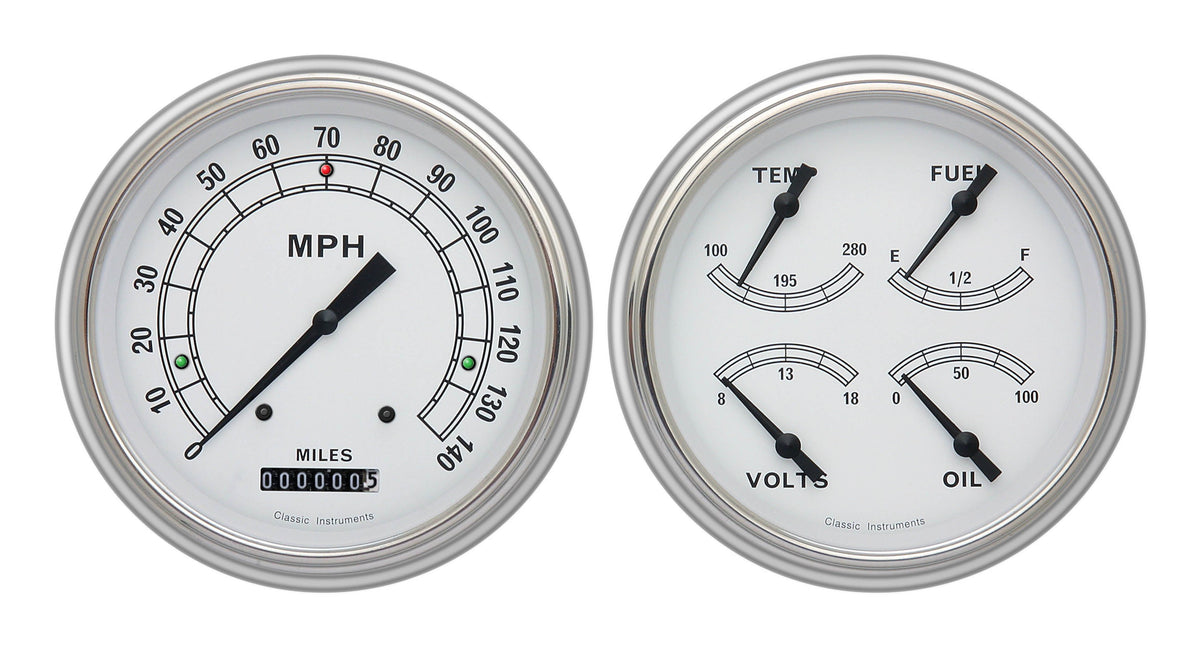 Classic Instruments Classic White 1951-52 Chevy Car Package LS Sending Unit - CH51CW52-LS
