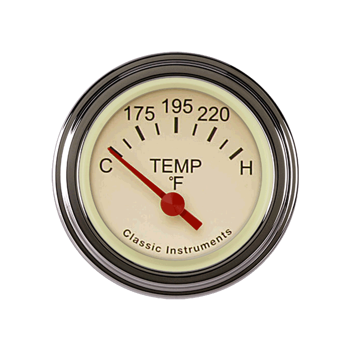 Classic Instruments Tetra Tan 2-1/8" Water Temperature Gauge - TE26TSLF
