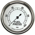 Classic Instruments Classic White 2-5/8" Fuel Pressure Gauge (100 PSI) - CW346SLF