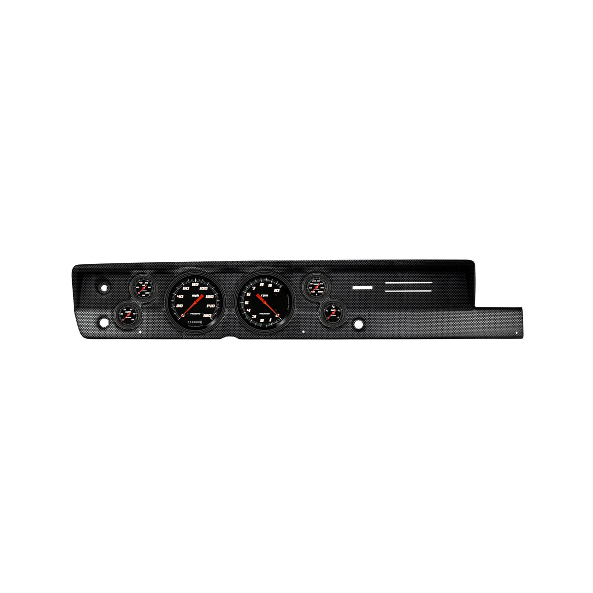 Classic Instruments 1967-69 Velocity Black Full Sweep 6 Gauge Set Mopar - CDPB67VSB151CF