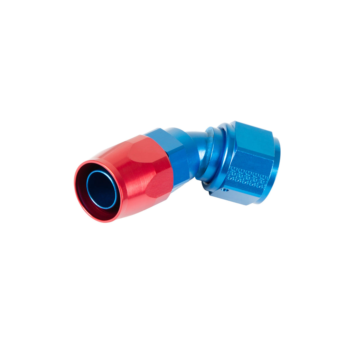 Earl’s 45 Degree Swivel-Seal® Hose End -12 AN - Red/Blue - Clamshell Package - 804612ERLP