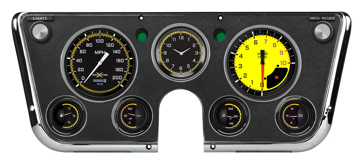 Classic Instruments AutoCross Yellow 1967-72 Chevy Truck - CT67DAXY
