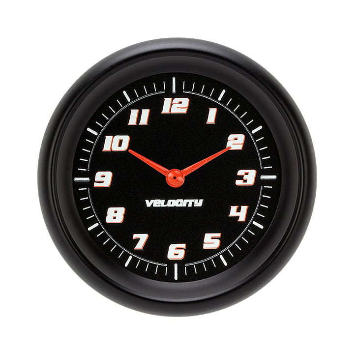 Classic Instruments Velocity Black 2-5/8" Inch Clock Gauge - VS92BBPF