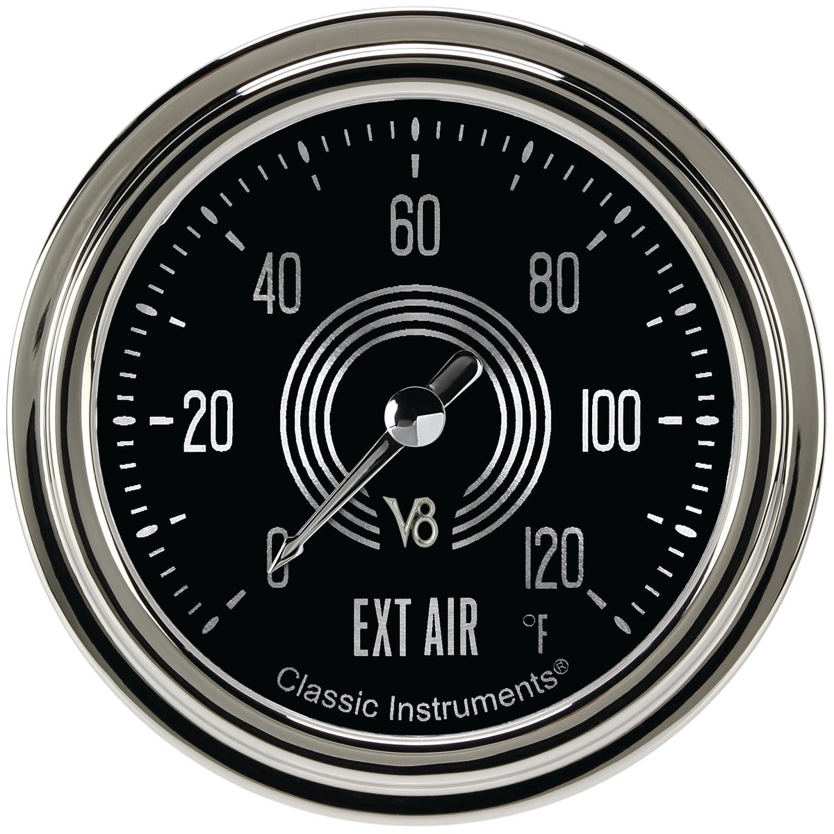 Classic Instruments V8 Speedster 2-5/8" Outside Air Temp Gauge - V8SR399SLC