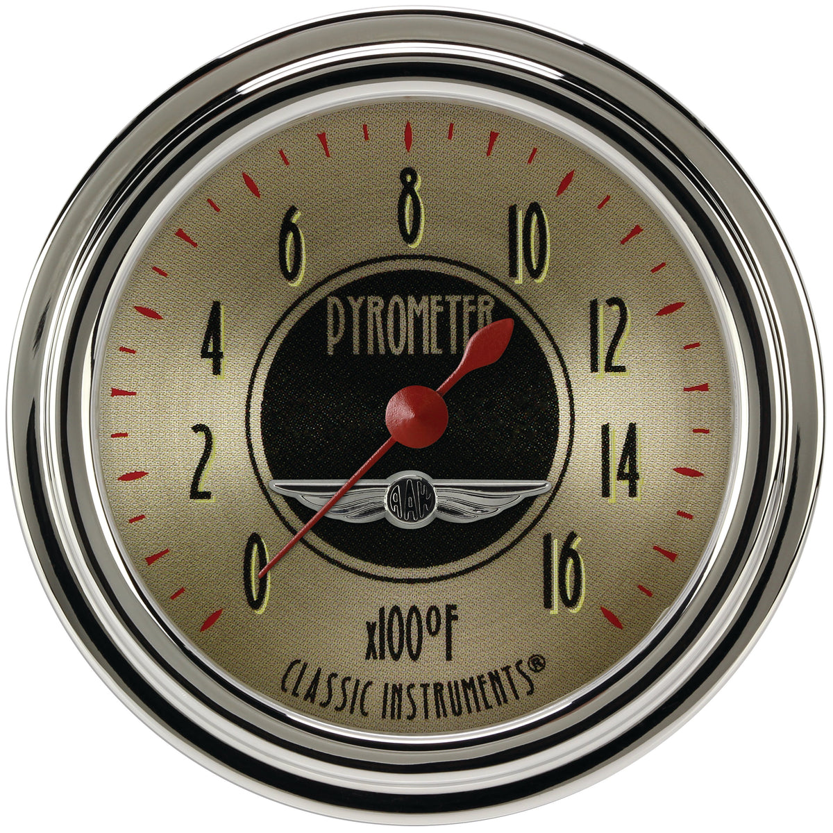 Classic Instruments All American Nickel 2-5/8" Exhaust Gas Tempature Gauge - AN398SLC