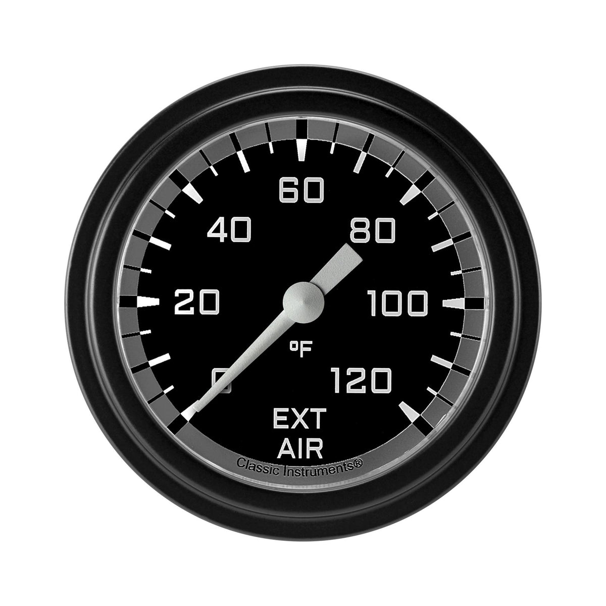 Classic Instruments Autocross Gray 2-5/8" External Air Tempature Gauge - AX399GBLF
