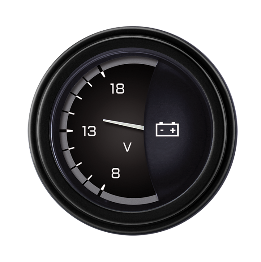 Classic Instruments AutoCross Gray 2-1/8" Volt Gauge - AX30GBLF