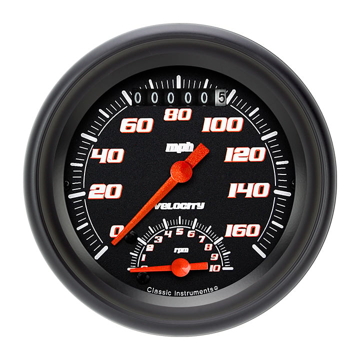 Classic Instruments Velocity Black 3" Ultimate Gauge Speedometer Gauge - VS20BBPF