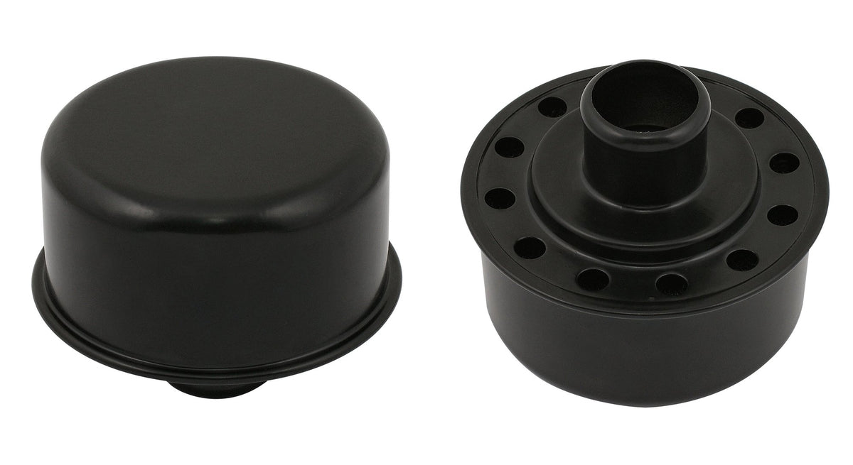 Mr. Gasket Push-On Breather - Flat Black - 9810BP