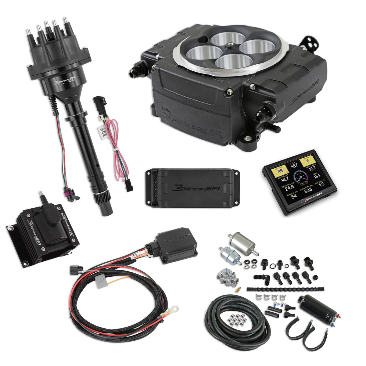 Holley Sniper 2 EFI Bundle with HyperSpark Ignition System - 550-511-3PK-SBC