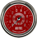 Classic Instruments V8 Red Steelie 2-5/8" Air Fuel Ratio Gauge - V8RS394SLC