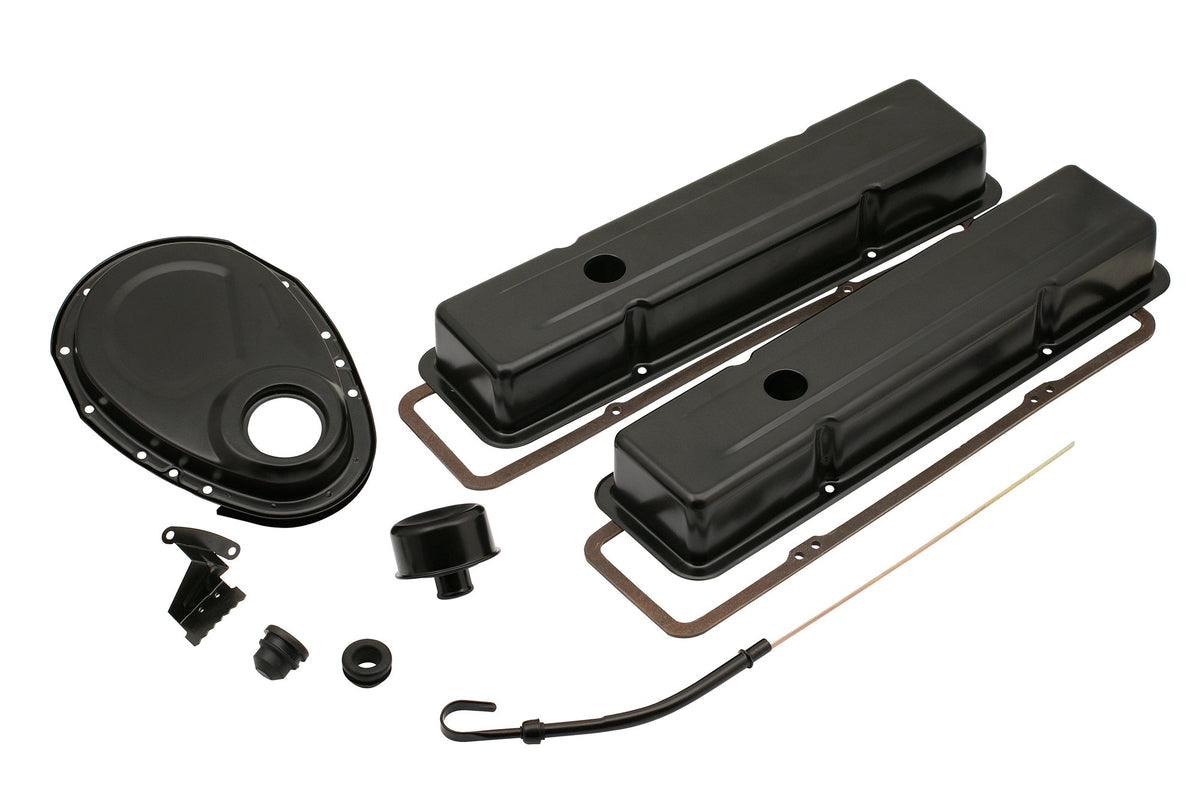 Mr. Gasket Engine Dress Up Kit - Flat Black - 9834BP