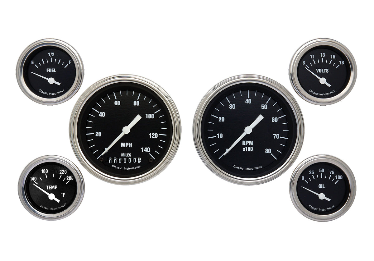 Classic Instruments Hot Rod Six Gauge Set - GM - HR01SLC
