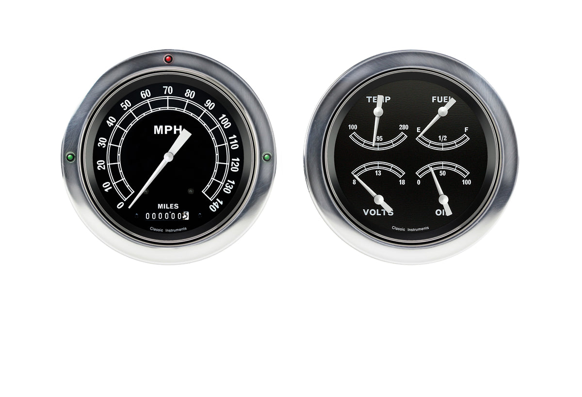 Classic Instruments 1954-55 Traditional Chevy Truck 5" Speed/Quad-LS - CT54TR52-LS