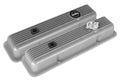 Holley Valve Covers - Muscle Series - Finned - SBC - Natural - 241-134