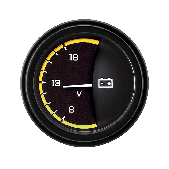 Classic Instruments Autocross Yellow 2-1/8" Volt Gauge - AX30YBLC