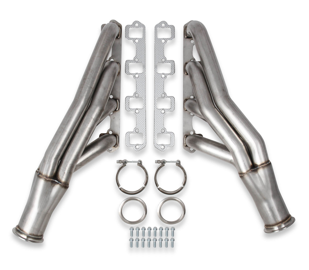 Flowtech Small Block Ford Turbo Headers - Natural 304 Stainless Steel - 12164FLT