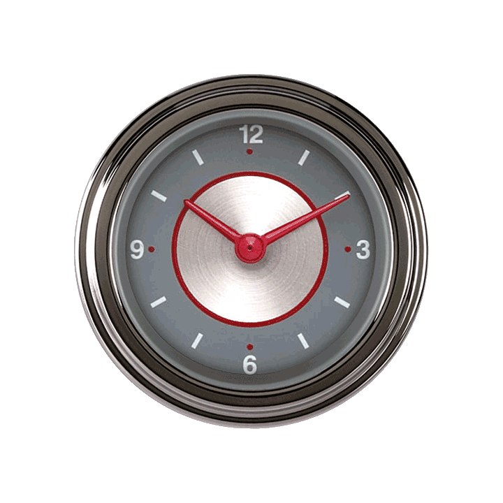 Classic Instruments Silver Series 2-1/8" Clock - SS90SLF