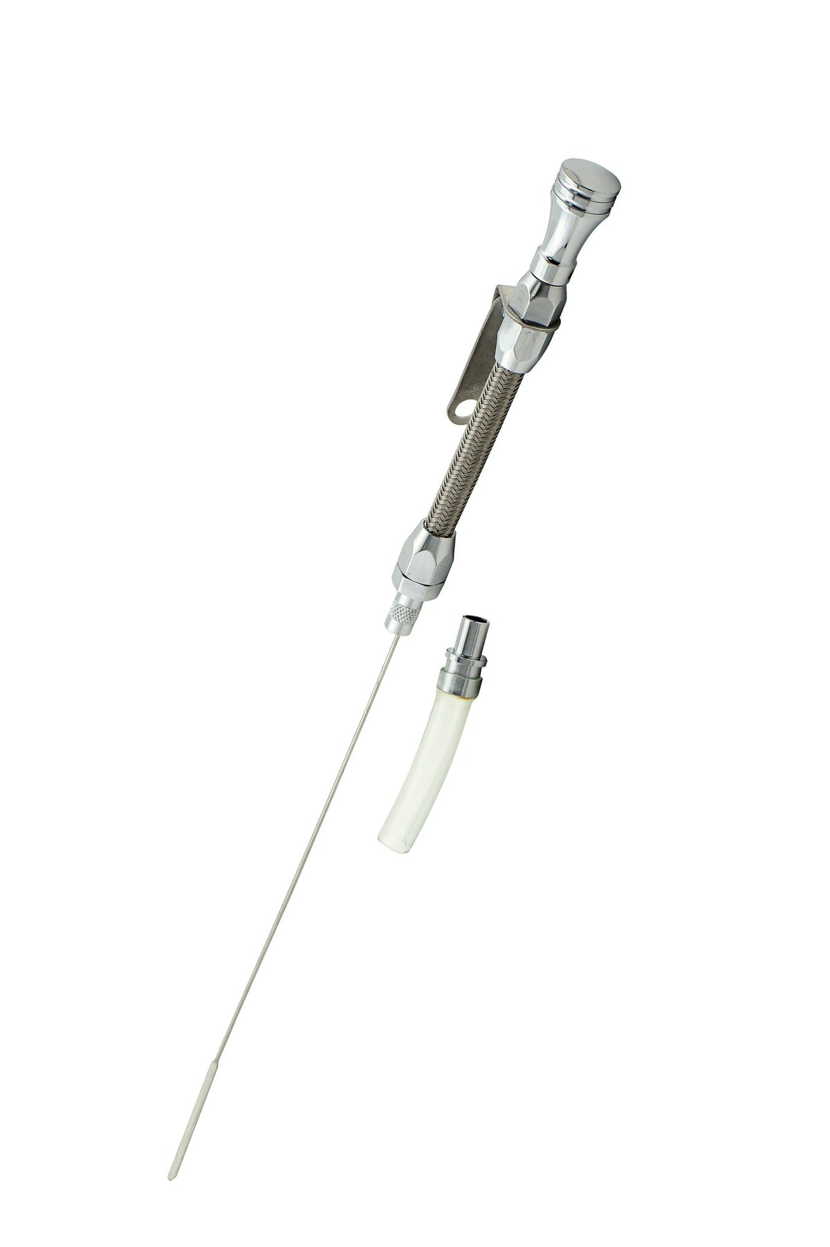Mr. Gasket Engine Oil Dipstick & Tube - Braided Stainless Steel - 9706G