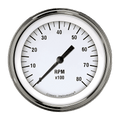 Classic Instruments White Hot 3" Tachometer Gauge (8000 RPM) - WH80SLC