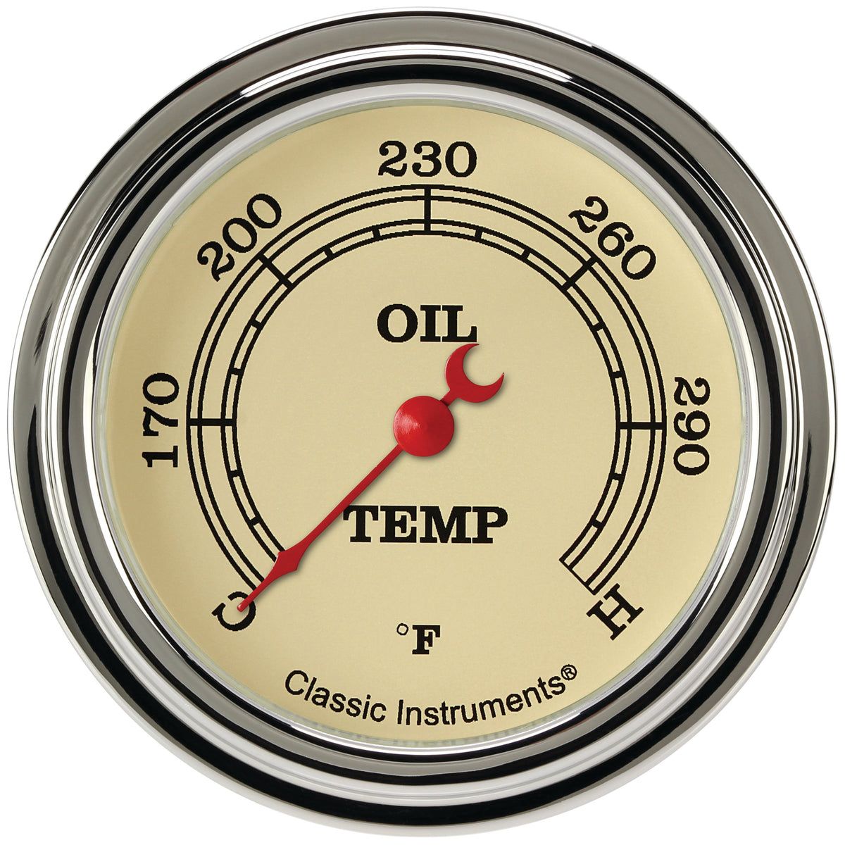 Classic Instruments Vintage 2-5/8" Oil Temperature Gauge - VT328SLF