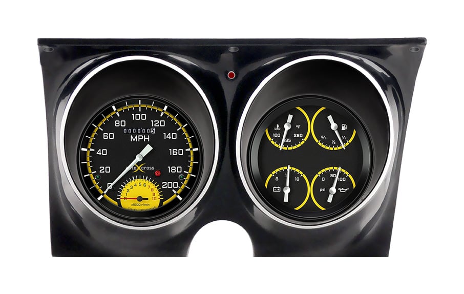 Classic Instruments Autocross Yellow Camaro 67-LS - CAM67AXY-LS