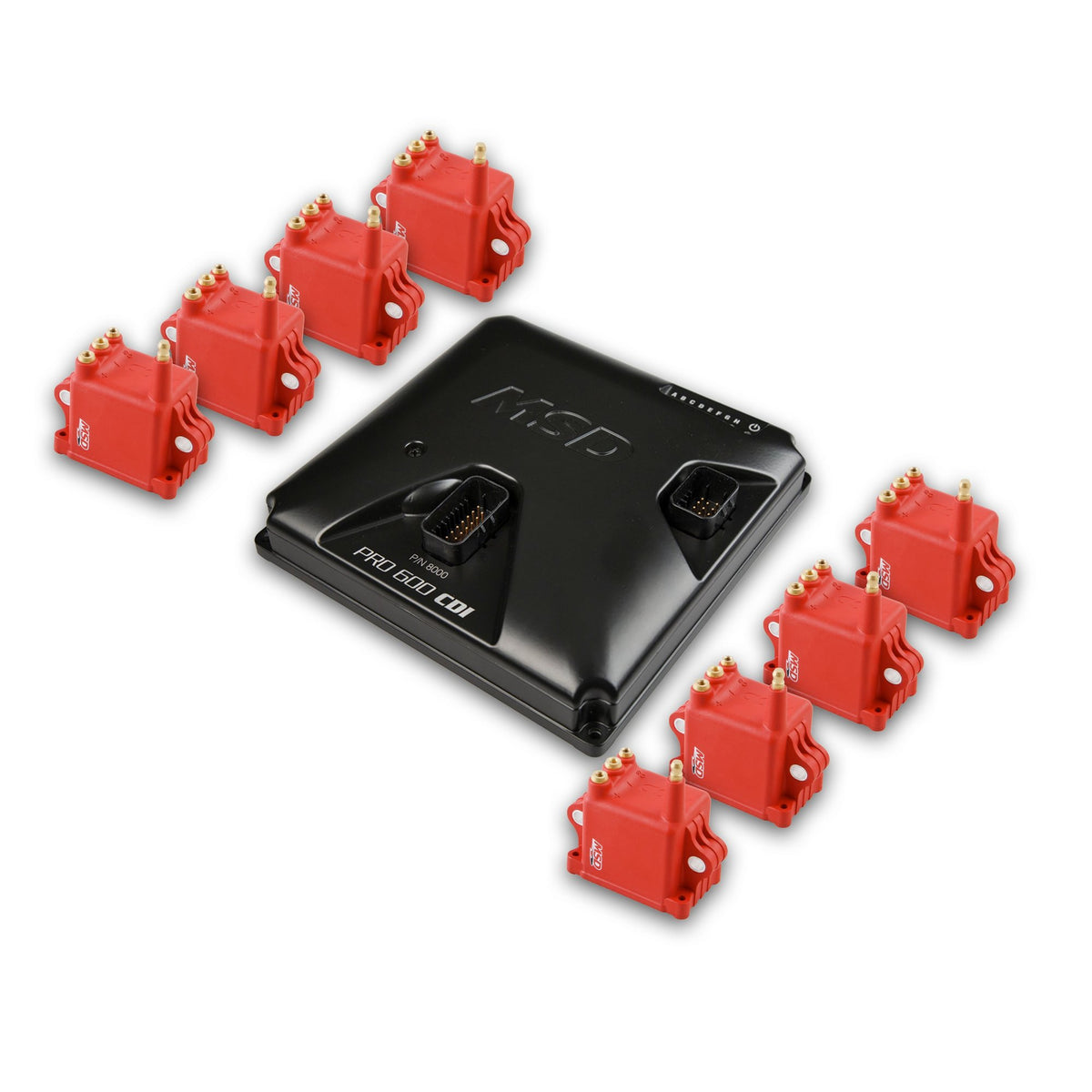 MSD PRO 600 CDI Ignition and Coil Kit - Red Coils - 8000-8HO