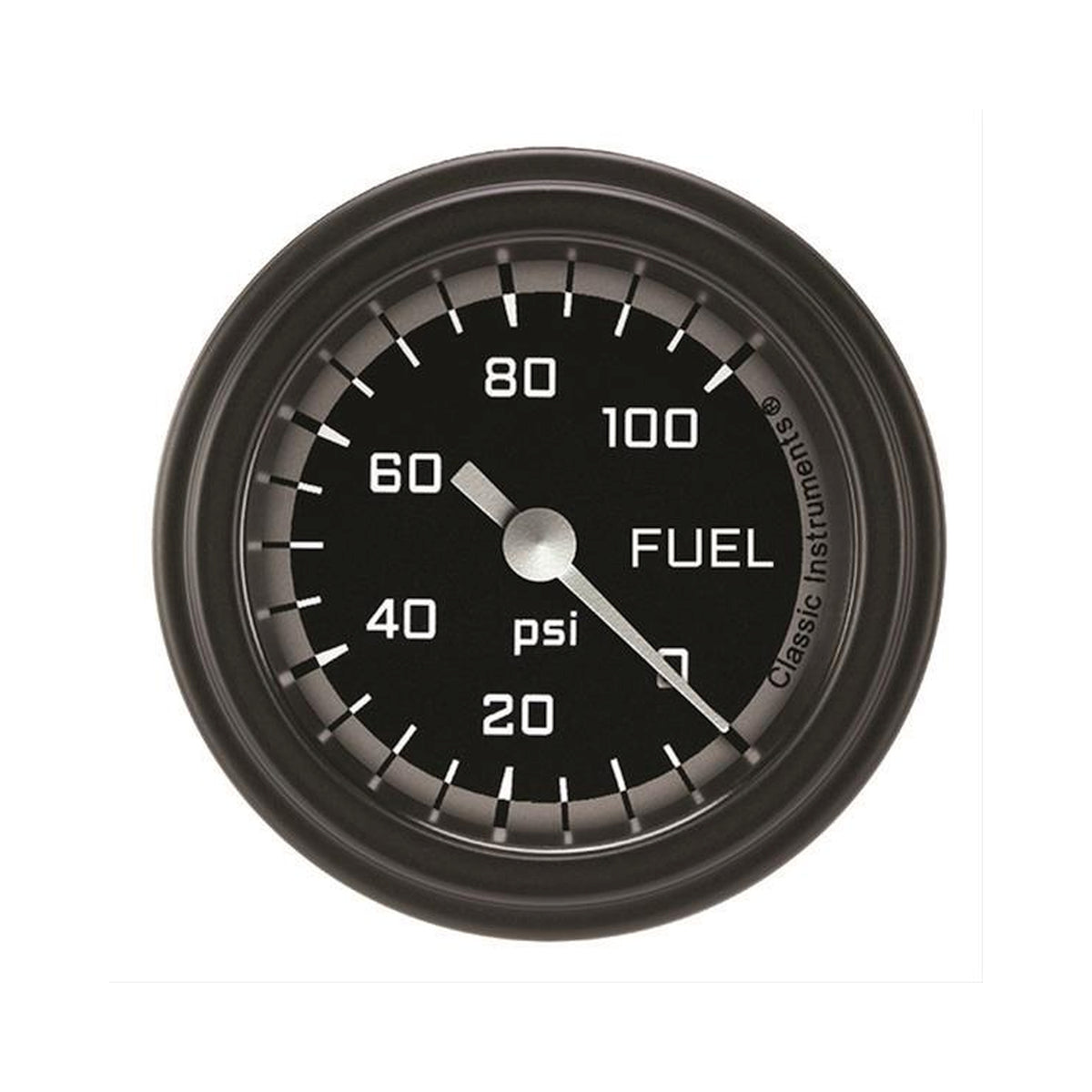 Classic Instruments Autocross Gray 2-1/8" Fuel Pressure Gauge (100 PSI) - AX146GBLF