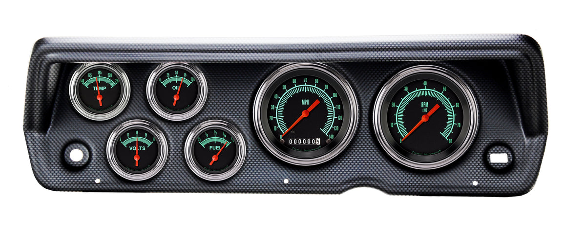 Classic Instruments 1970-76 Duster G/Stock Six Gauge Set Mopar - CDDU70GS01CF