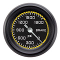 Classic Instruments Autocross Yellow 2-1/8" Brake Pressure Gauge - AX167YBPF
