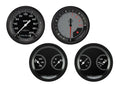 Classic Instruments AutoCross Gray Four Gauge Set - AX05GBLF