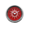 Classic Instruments V8 Red Steelie 2-1/8" Clock - V8RS90SHC