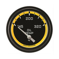 Classic Instruments Autocross Yellow 2-5/8" Oil Temperature Gauge - AX228YBLF