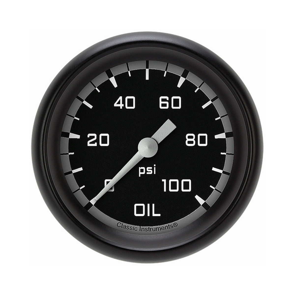 Classic Instruments Autocross Gray 2-5/8" Oil Pressure Gauge - AX381GBPF