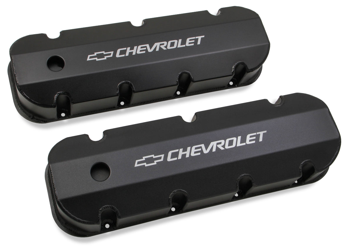 Holley GM Licensed Valve Cover - Track Series  - BBC
- Fabricated Aluminum - Short Bolt - Black - 241-281