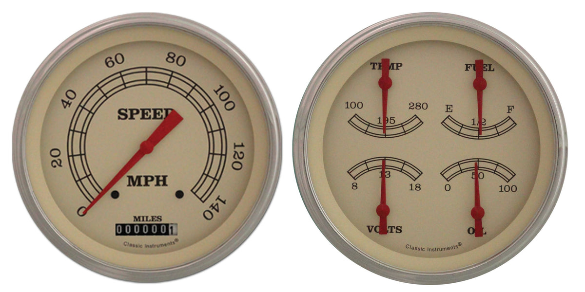 Classic Instruments Vintage Series Two Gauge Set - VT52SLF