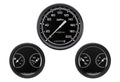 Classic Instruments AutoCross Gray 5" Speedometer with Two 3" Dual Gauges - AX64GBPF
