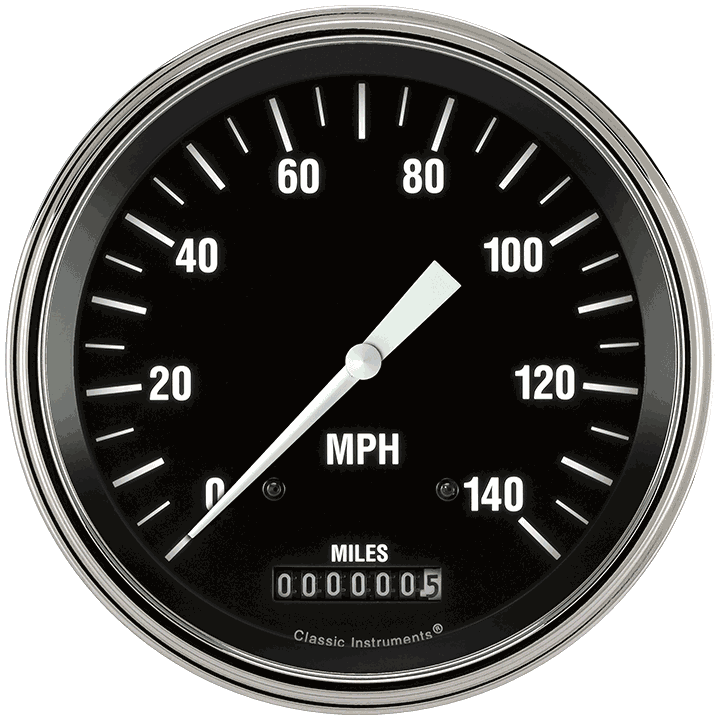 Classic Instruments Hot Rod 4-5/8" Speedometer Gauge - HR56SLF