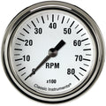 Classic Instruments White Hot 2-5/8" Tachometer Gauge - WH383SLF