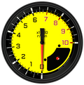 Classic Instruments AutoCross Yellow 4-5/8" Tachometer Gauge - AX71YBLF