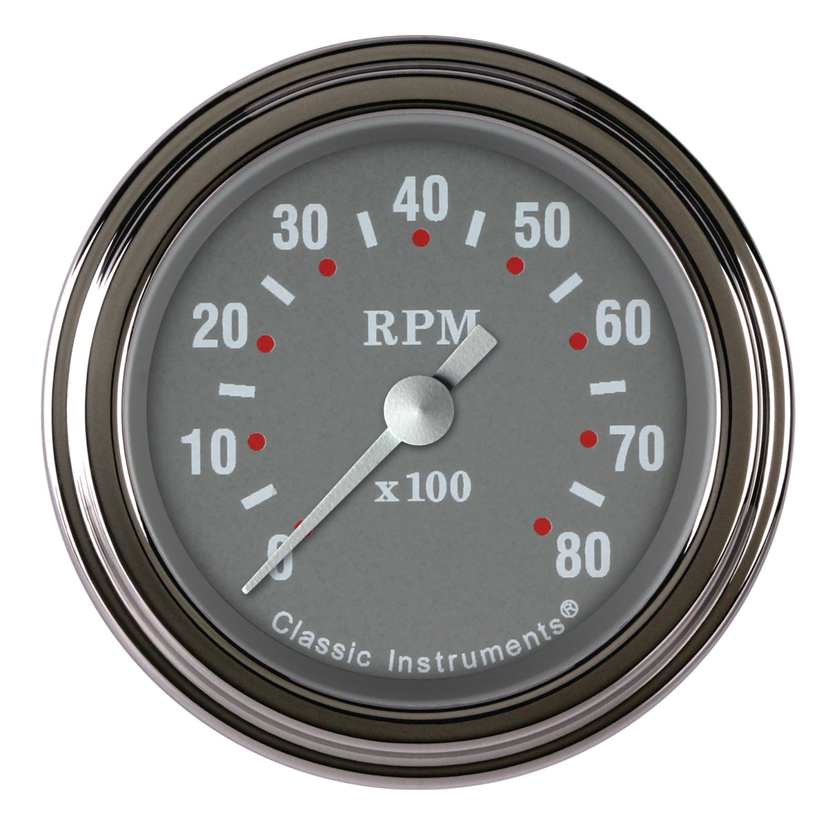 Classic Instruments Silver Gray 2-1/8" Tachometer Gauge - SG183SLF