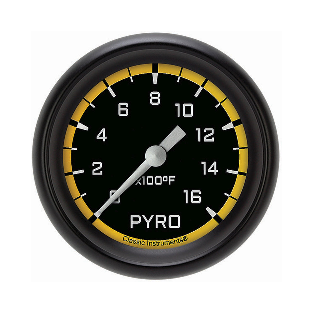 Classic Instruments Autocross Yellow 2-5/8" Exhaust Gas Tempature Gauge - AX398YBPF