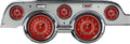 Classic Instruments V8 Red Steelie 1967-68 Mustang - MU67V8RSBA
