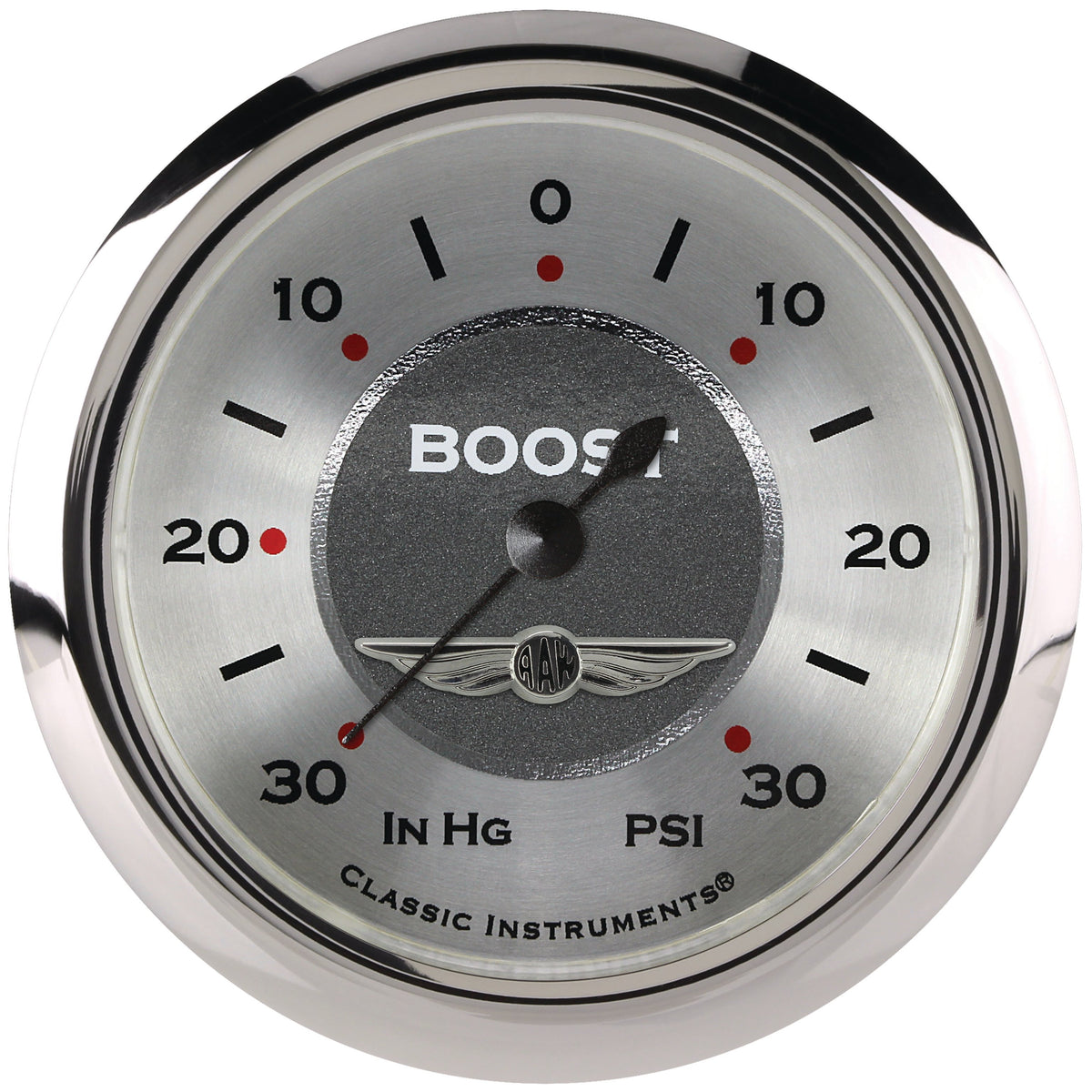 Classic Instruments All American 2-5/8" Boost/Vac Gauge - AW341SRC