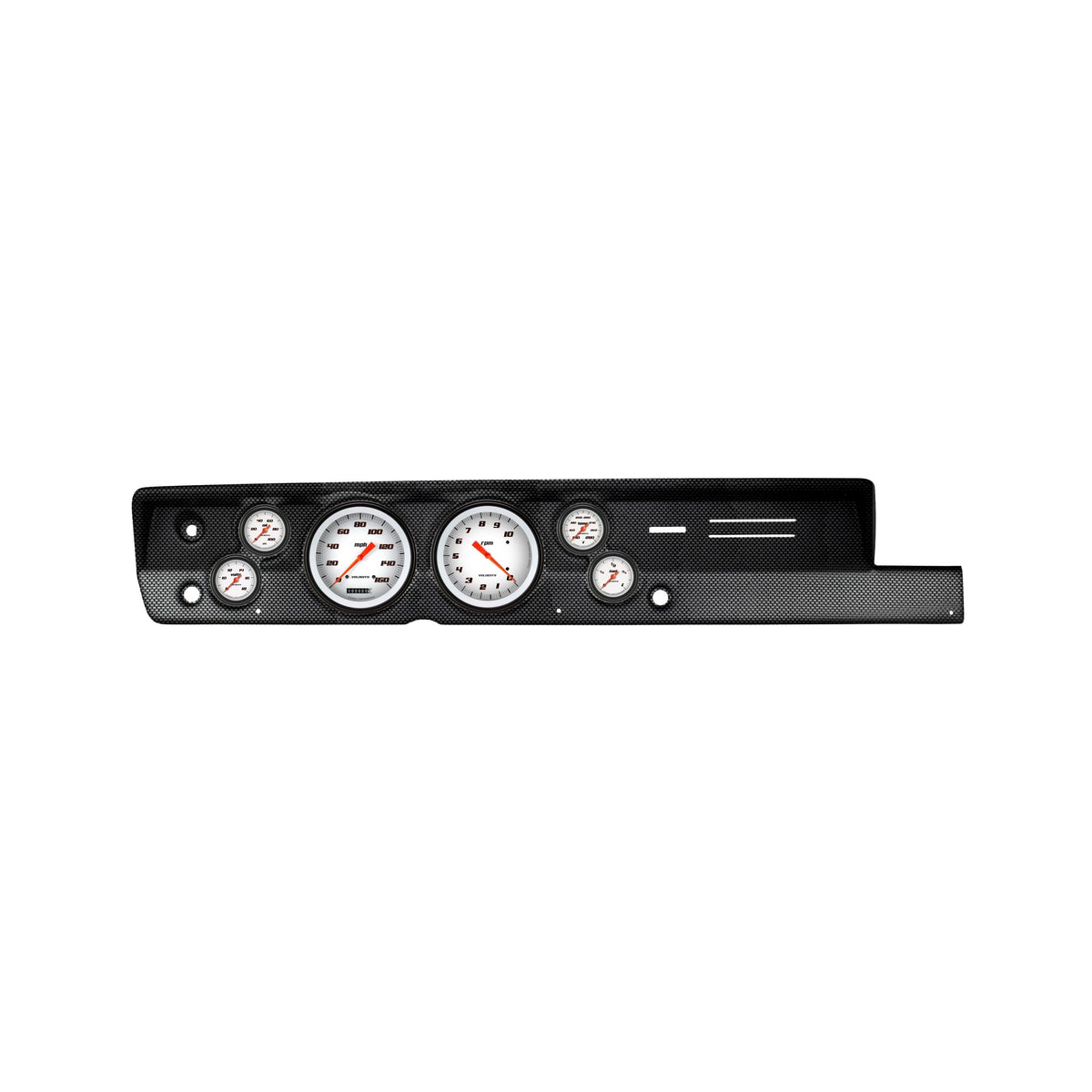 Classic Instruments 1967-69 Velocity White Full Sweep 6 Gauge Set Mopar - CDPB67VSW151CF